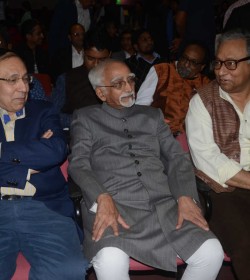 Sugata Bose MP and ex VP Hamid Ansari at Jadavpur University